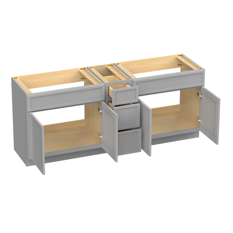 Home Beyond 90 Double Bathroom Vanity Base Only | Wayfair